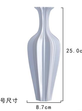 正品ZS筑梦坊 柳叶瓶-D打印瓶花3 白色轻奢器摆件客厅花家居装饰