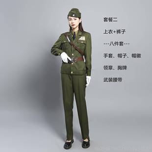 正品美民式新款女装国军官服特务1胡司令题沙家浜主演出影楼8-25