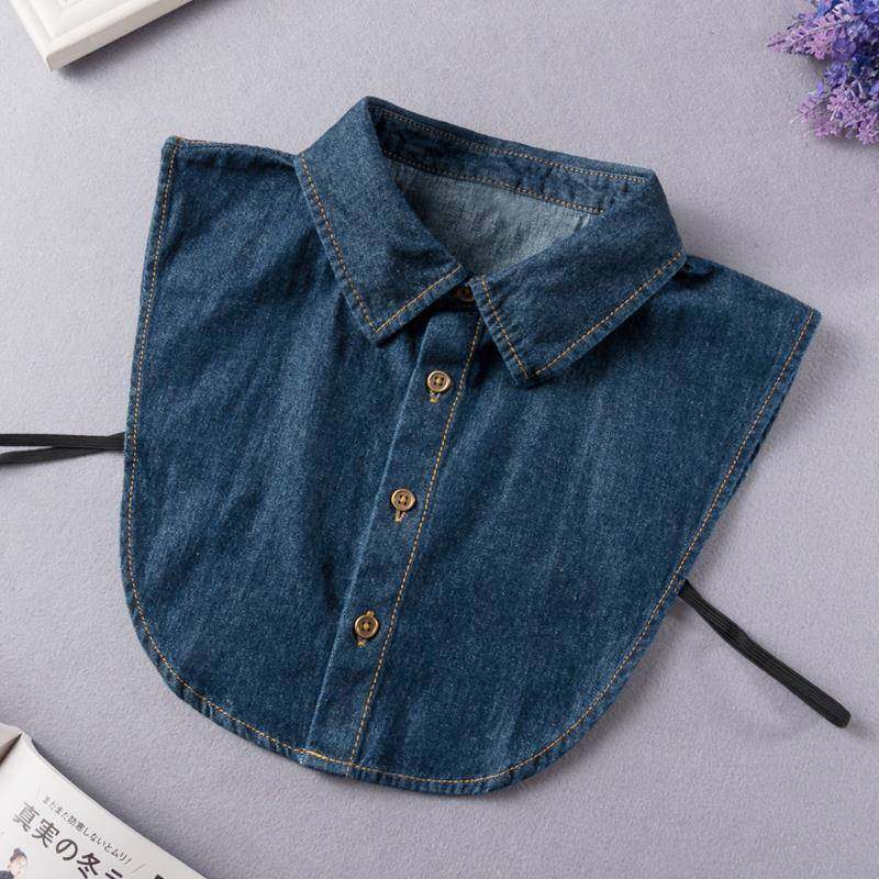 男毛通用牛仔女假领子百搭衬衫假衣领EDK搭内痞雅气质搭配衣领衣