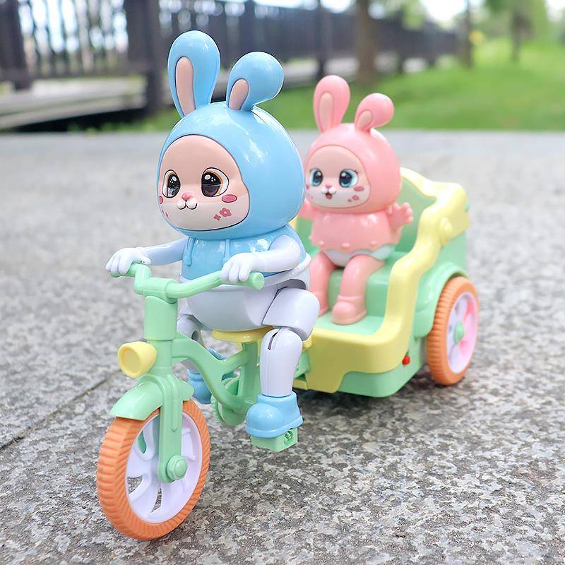 儿童电动玩具兔子蹬-轮车01一3岁三音乐骑车会转小圈电动玩具宝宝