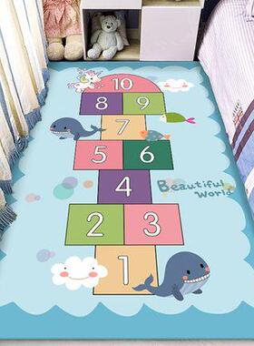 儿童AJTS666卡跳通子地毯宝宝爬行垫水洗地垫幼儿园早卧教房室满