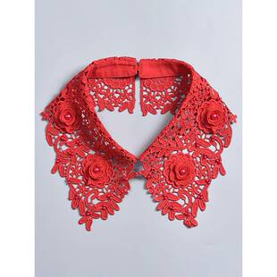 多色单独衬假领子镂空花朵美装饰百衣领女脖配饰领圈中衫国B240风