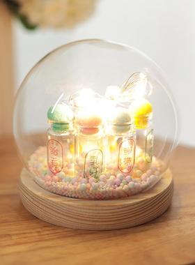 龙兔虎婴儿带胎TMP03发乳念牙脐带收藏盒胎灯摆件毛纪品礼物玻璃