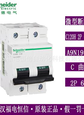梅兰日兰C120H微小型断路器C曲线C120H 2P C63A空气开关A9N19801