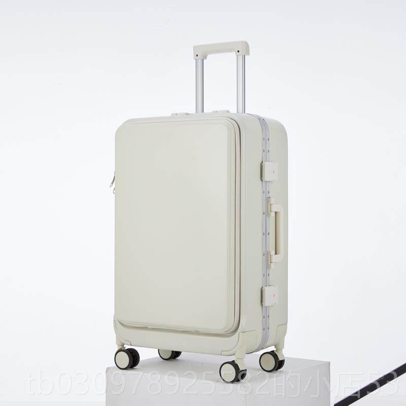 高档前箱开 盖行李箱女侧 开多功静能旅行箱男拉杆箱学生音密码小