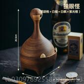 高档原上城原独眼怪烟灰男缸起生日礼物送友瓶情侣趣味创意实木创