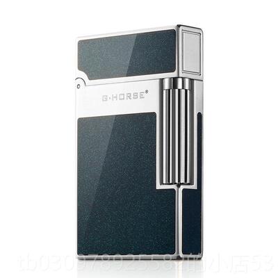 高档法gho充rse正品创国意超薄侧男个性防风气朗声打火机纯黄铜滑