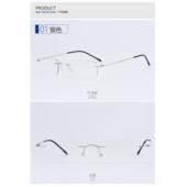 高档超轻无框近视无眼男防蓝光镜辐射纯钛可配度数变色大小脸镜架