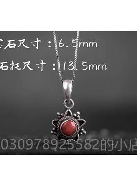 高档泊尔手尼工25银饰品宝石手9吊坠镯 女个性 手錬 创意覆古民族