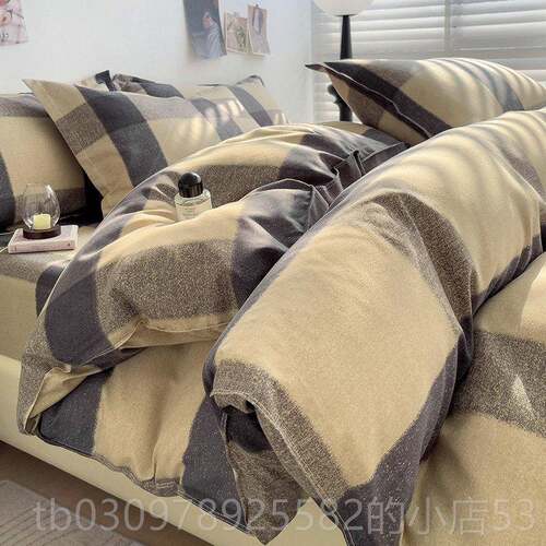 高档南通家纺1全棉床上用品棉四件套100三纯.8m被套床单双人秋冬