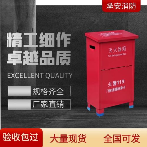 灭火器箱2/4/5/8公斤两只装二氧化碳消防箱办公学校防毒面具箱
