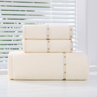 金号浴巾+毛巾套装3件套 180加大家用纯棉吸水加厚洗脸洗澡巾礼盒