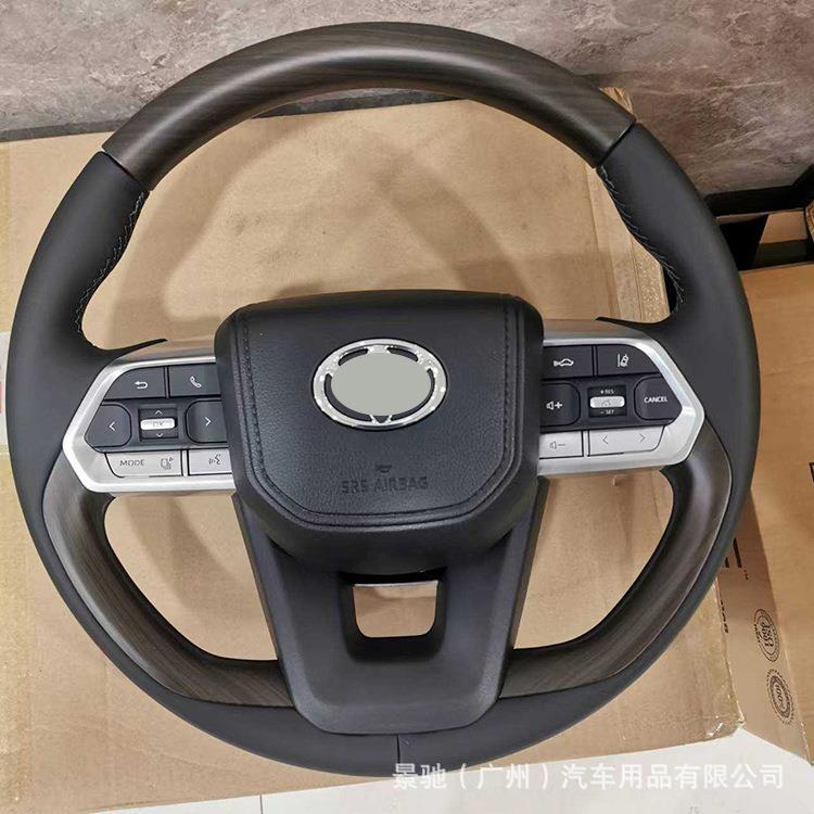 适用于03-09款老霸道FJ120改LC300新款桃木方向盘总成升级改装件