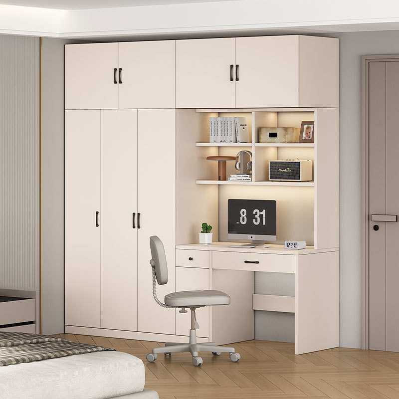 实木书桌带衣柜一体儿童房电脑桌书柜组合家用卧室带书架学习桌,3C数码配件,摄像机配件,淘宝优惠券,粉丝福利购,淘宝优惠卷