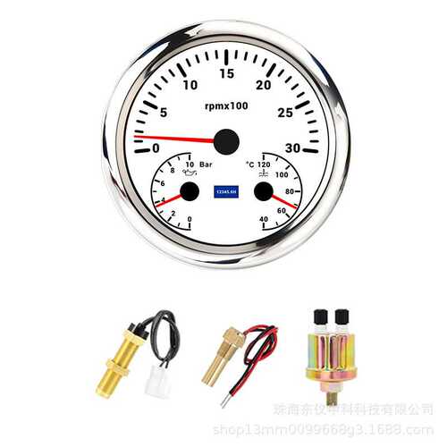110MM指针转速表发动机测速表0-3/4/6/7/8KRPM 组合油压表水温表