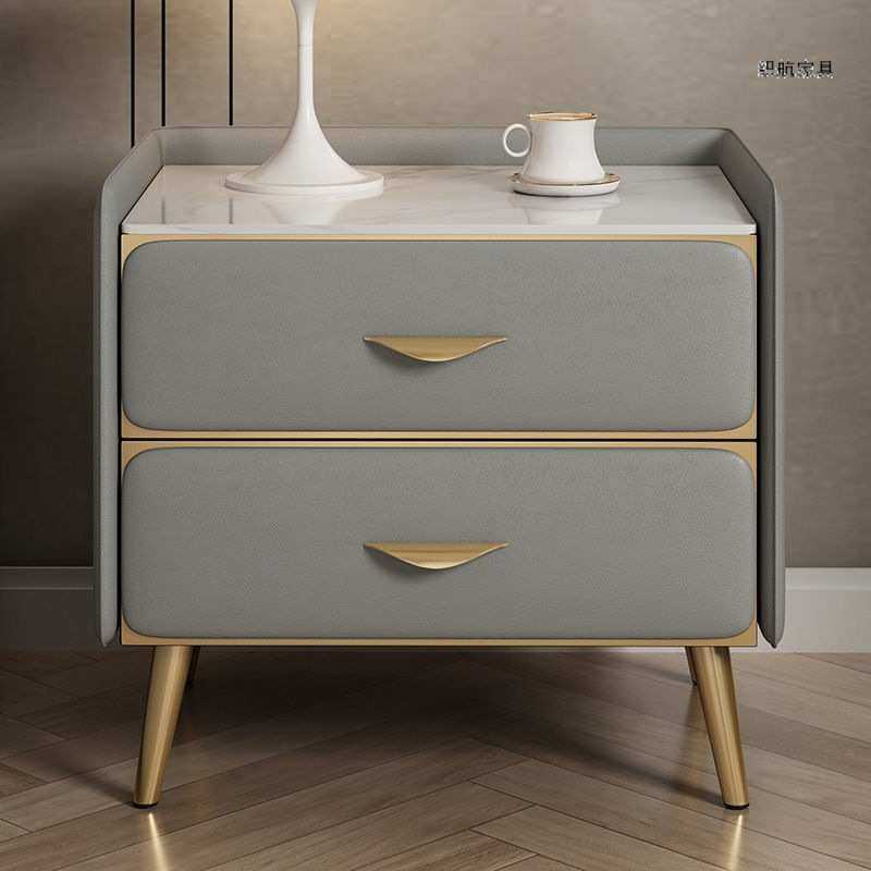 轻奢岩板免安装储物柜皮质床边柜小型卧室置物架实木床头柜,3C数码配件,摄像机配件,淘宝优惠券,粉丝福利购,淘宝优惠卷
