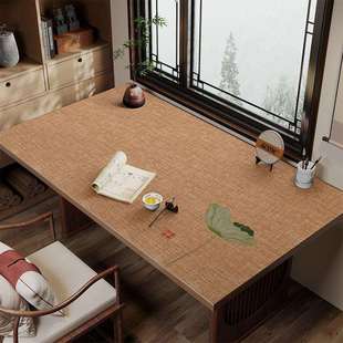 新中式禅意写字台皮革书桌垫书房布置桌布防水免办公室电脑桌面垫
