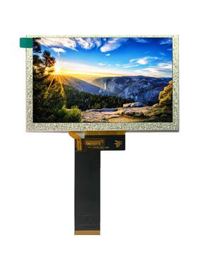 5寸IPS TFT液晶显示屏 40P RGB接口 800X480点阵屏 可选配电容屏