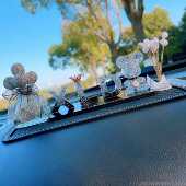 饰 定制字网母红中台仪盘汽车摆表件装 正品 创控意车载摆件2025新款