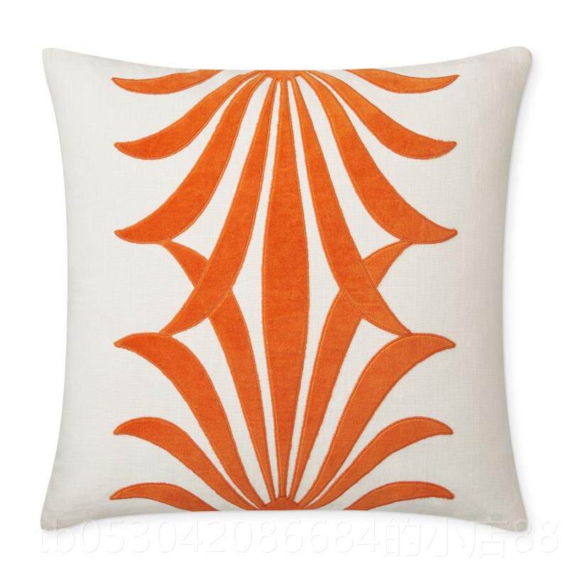 正品040美式绣样板房丝花绒绣花抱5客枕厅沙发靠枕抱枕ins靠垫套