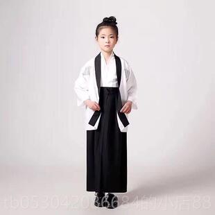 正品日系儿童式振袖和服仿真丝日式浴衣 学生合演出服 唱万圣节造