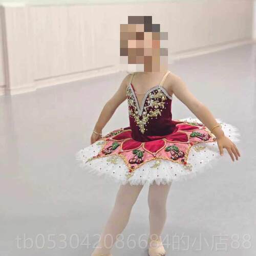 正品儿童樱桃出萝卜芭蕾舞变奏裙UTUT演服女童芭蕾舞蓬蓬裙纱裙舞