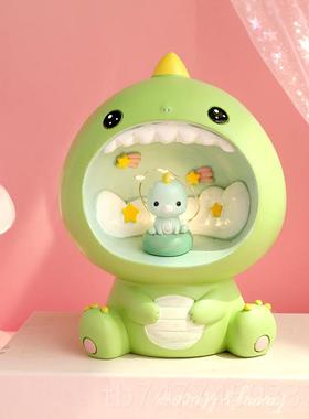 新款爱小熊星星灯桌面件摆小夜灯礼女可生创意圣诞品放卧室床头装