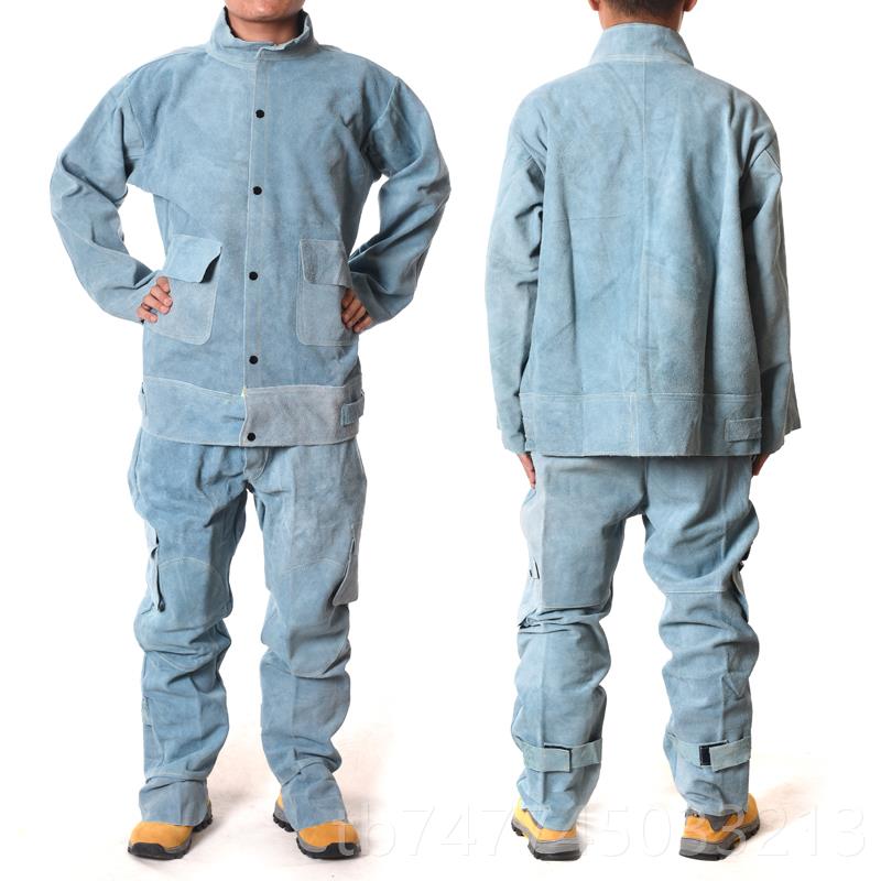 新款加牛皮电焊工作服防电辐射防焊工防护焊厚衣耐高烫温劳保服皮