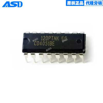 CD4051BE   TI   DIP16 接口 模拟开关，多路复用器，解复用器