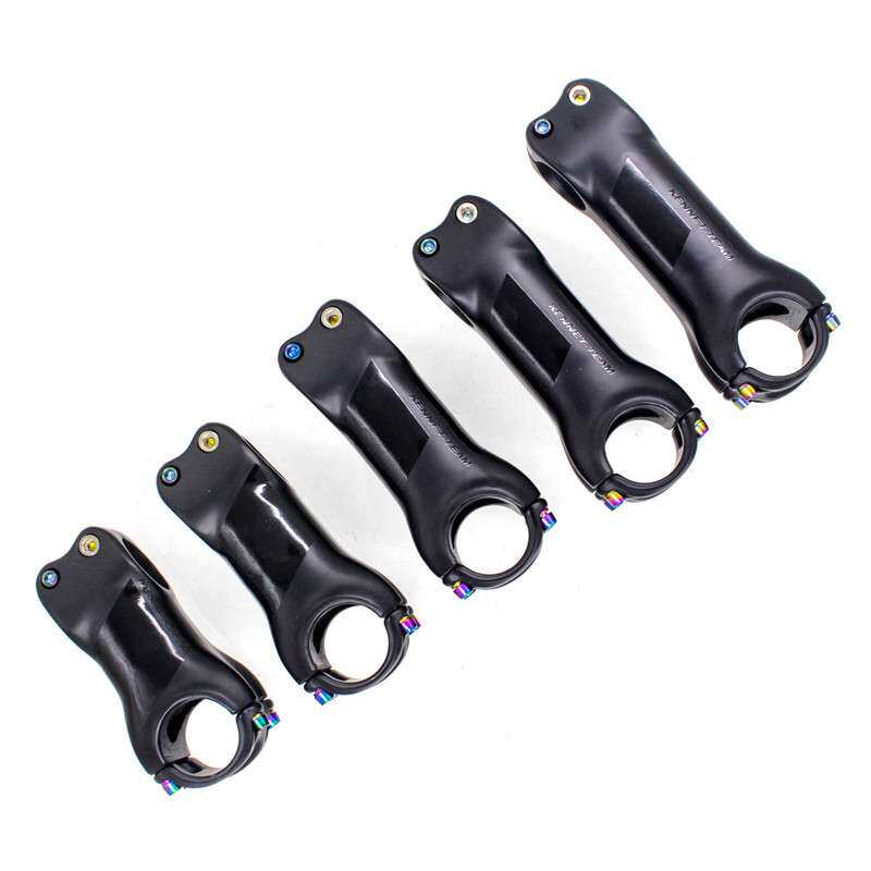 全碳纤维山地公路自行车把立 龙头车把立管31.8mm 6度炫彩螺丝