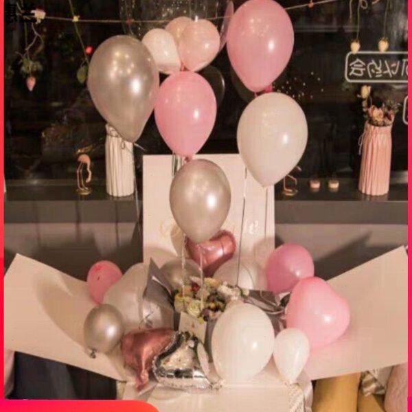 求婚告白气球惊喜盒子情人节浪漫场景布置女友生日礼物盒鲜花礼盒