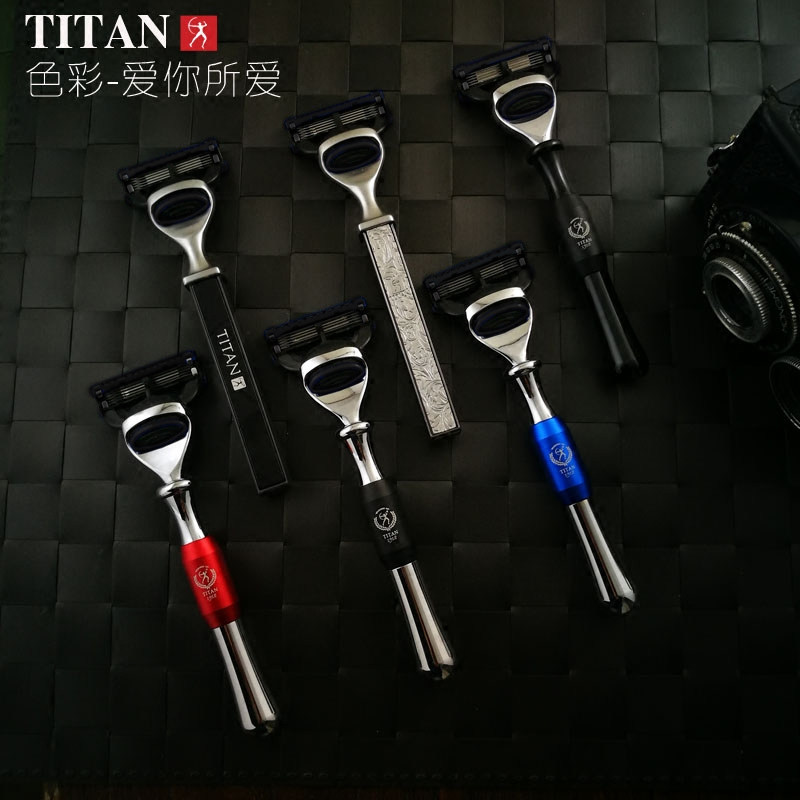 大力人手动剃须刀男士刮胡刀老式刮脸刀吉利五层刀头礼盒包装生日