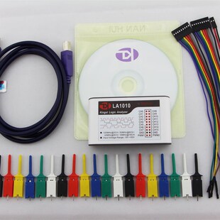 KingstLA1010逻辑分析仪100M采样率16通道可调阈值PWM输出x2便携