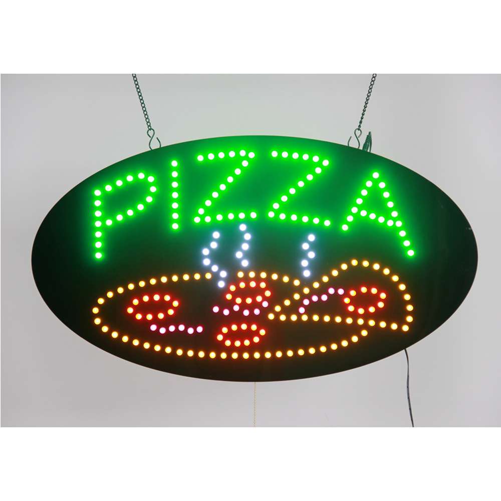 跨境灯箱LED广告牌店面门牌挂牌披萨店 LED PIZZA SIGN 27x15inch