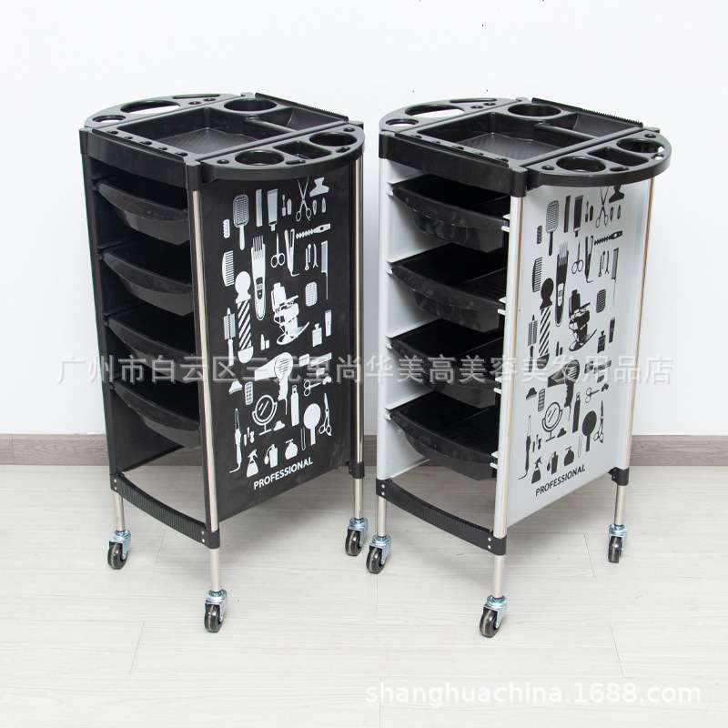 美发小推车理发店专用烫染工具车多功能抽屉推车理发师工具置物架