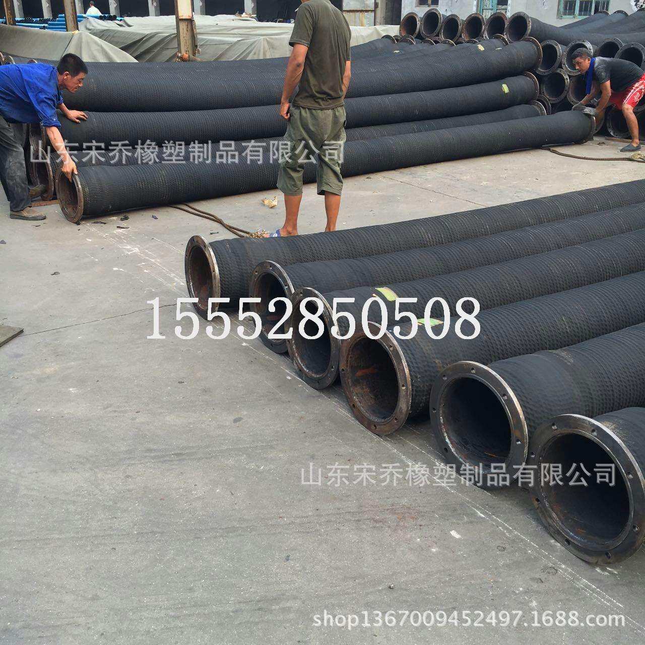 大口径波纹钢丝软管法兰输水输油耐磨胶管大口径钢丝骨架橡胶管