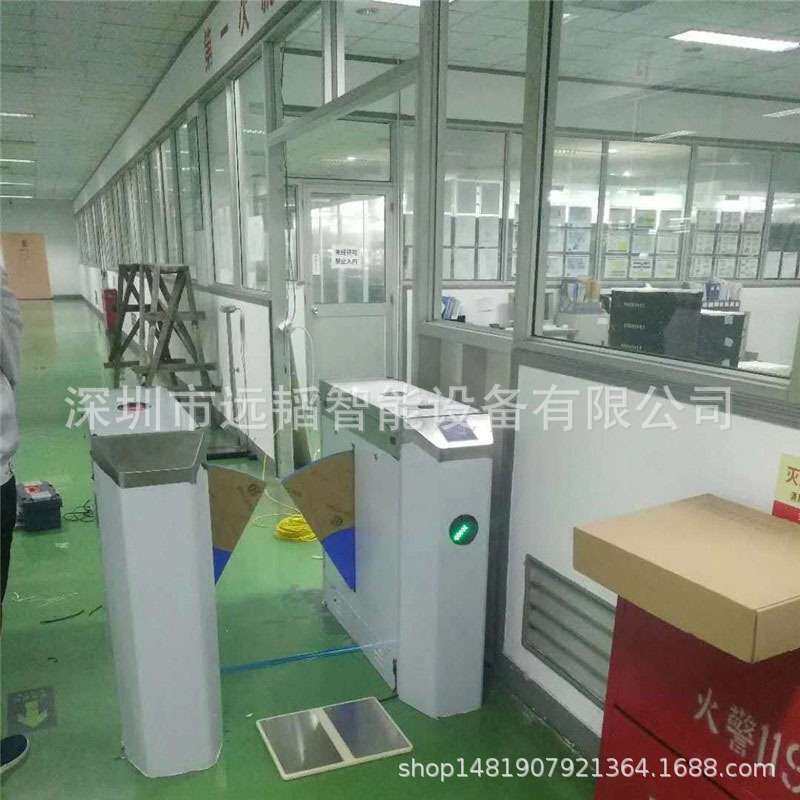 工厂车间静电测试翼闸门禁系统 人脸识别静电闸机带实时阻值显示