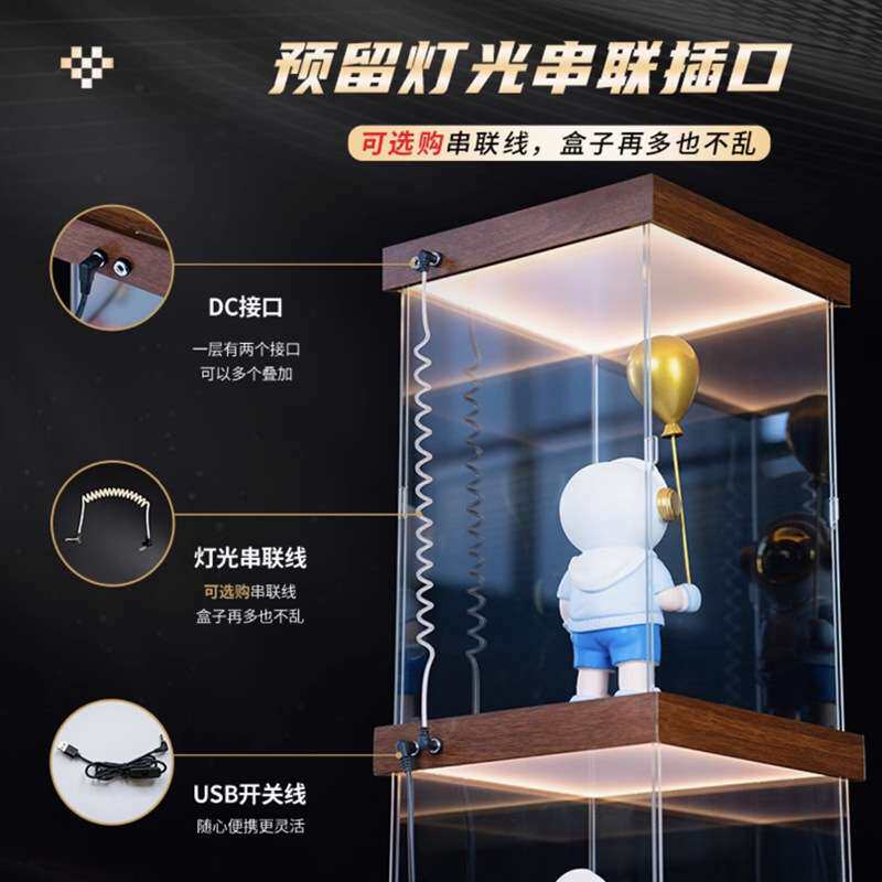 亚克力高清收纳盒适用拼酷粉黛二十二凤冠粉冠粉红色凤冠拼装模型