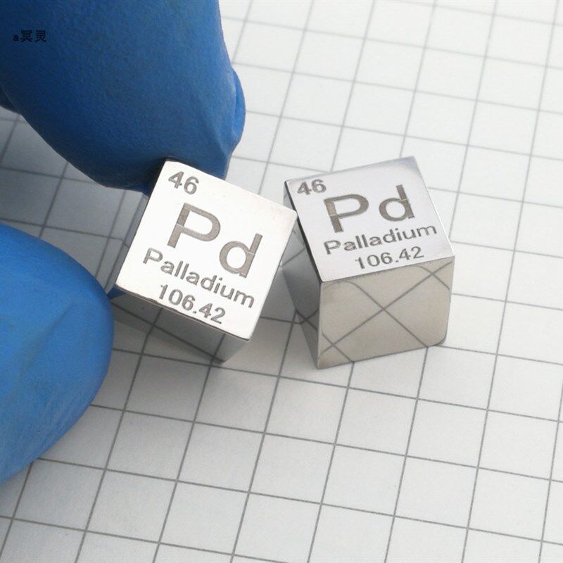 钯金 镜面抛光钯立方 金属钯 周期表型立方体 10mm Pd99.95%