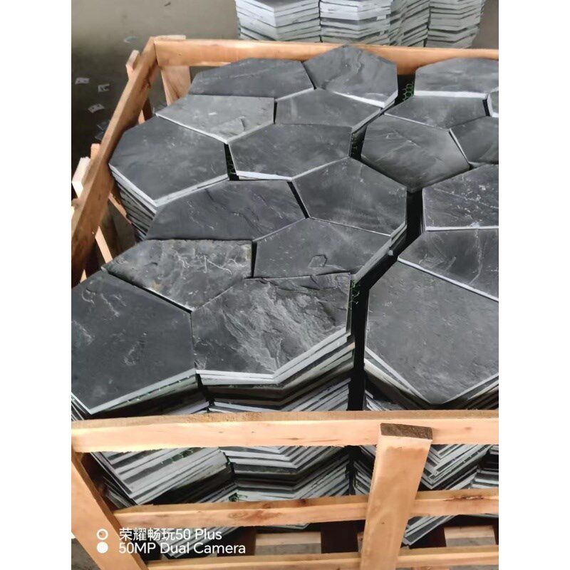 天然青石板文化石花园庭院防滑地砖不规则碎拼冰裂纹别墅铺路墙砖