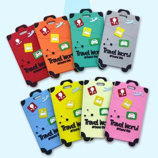 新款软胶行李挂牌防丢书写物流识别登机牌行李箱姓名牌硅胶行李牌