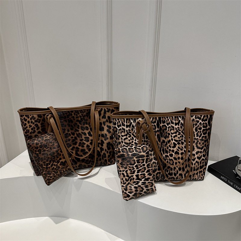 2025新款洋气豹纹高颜值单肩包包小众设计轻奢气质复古通勤托特包,箱包皮具/热销女包/男包,托特包,淘宝优惠券,粉丝福利购,淘宝优惠卷
