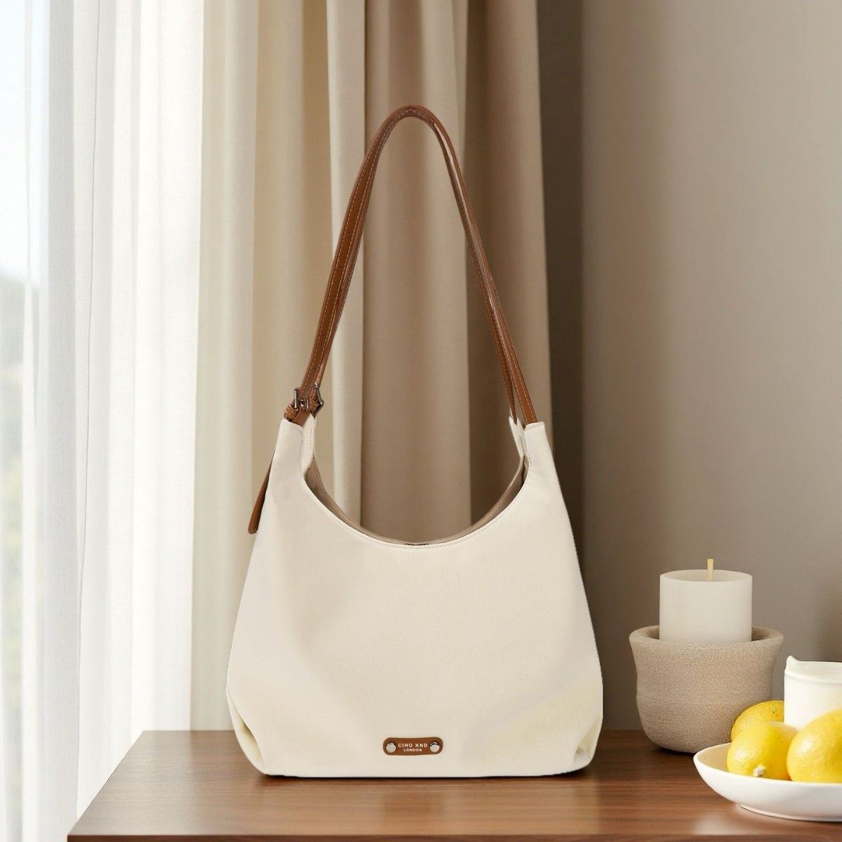 复古柔白海岸托特包女2025新款