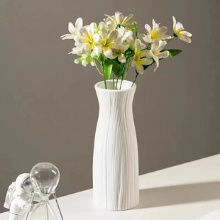 陶瓷花瓶插干花满天星创意水培绿萝百合花瓶摆件客厅插花家居装饰