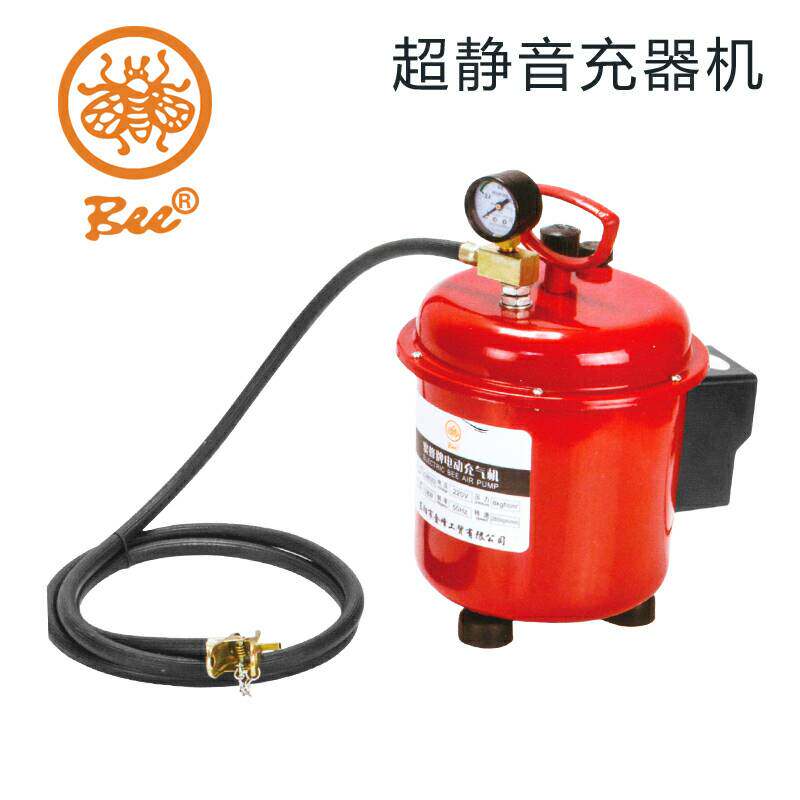 蜜蜂静音充气泵220V蓝球足球气球电动车摩拖车自行车汽车打气包邮