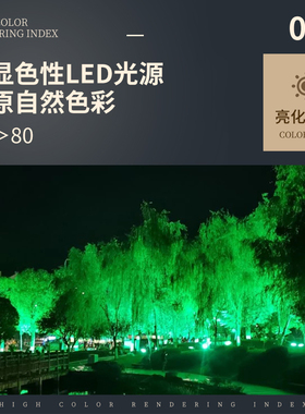 金黄光外墙射灯古建筑别墅洗墙照明户外黄色投射灯黄光暖色投光灯