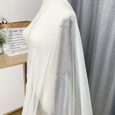 云绫白色真丝顺纡纱桑蚕丝绸染色印花炼白胚布汉服装面料布料