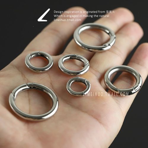 不锈钢圆环扣环项圈圆圈扣钥匙圈开口环包包调节扣包链条配件五金