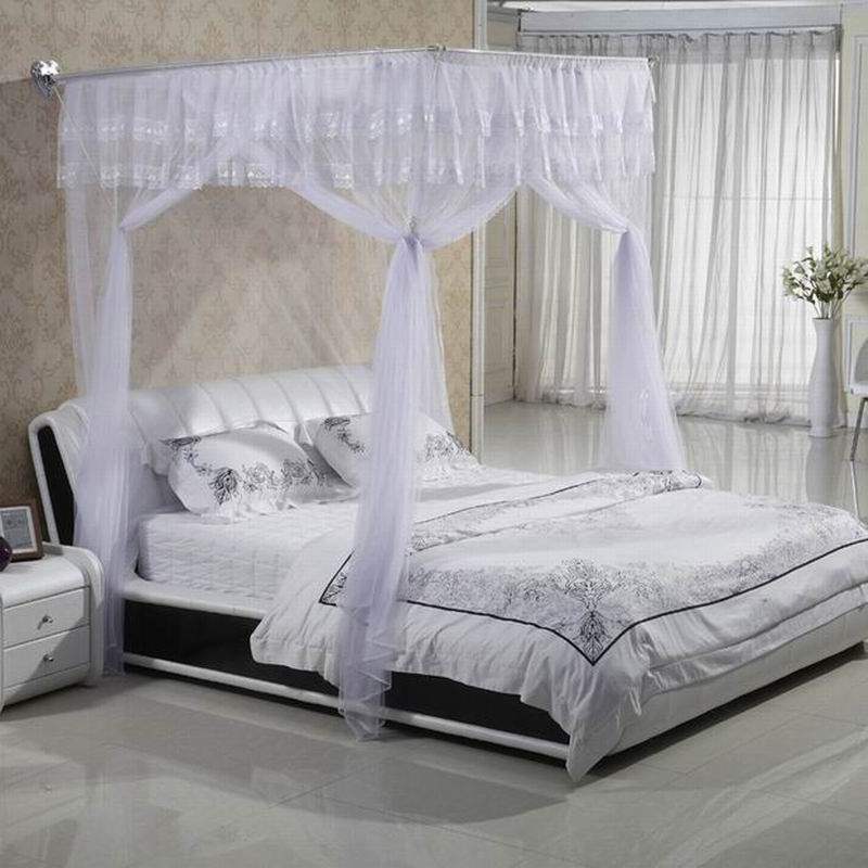 蚊帐不锈钢加厚方顶可伸缩加密雪纺装墙式1.5m1.8米家用大床订做,床上用品,蚊帐,淘宝优惠券,粉丝福利购,淘宝优惠卷