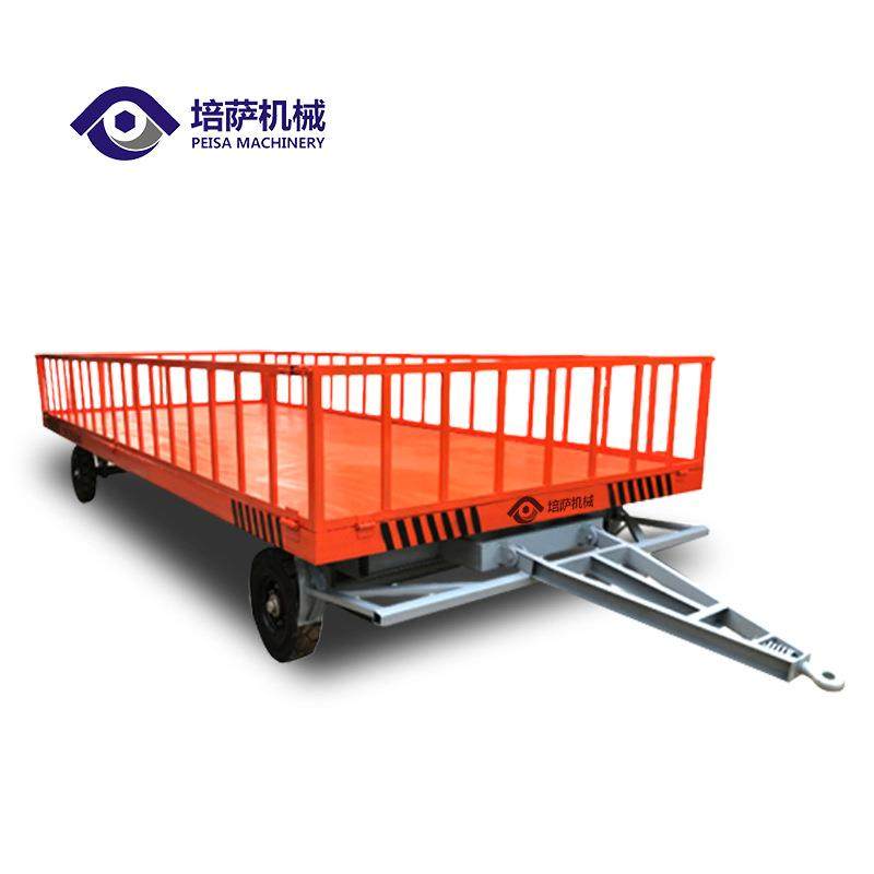 无动力平转板拖车叉车引牵平板RBK车厂区物料周转平板车向平板挂